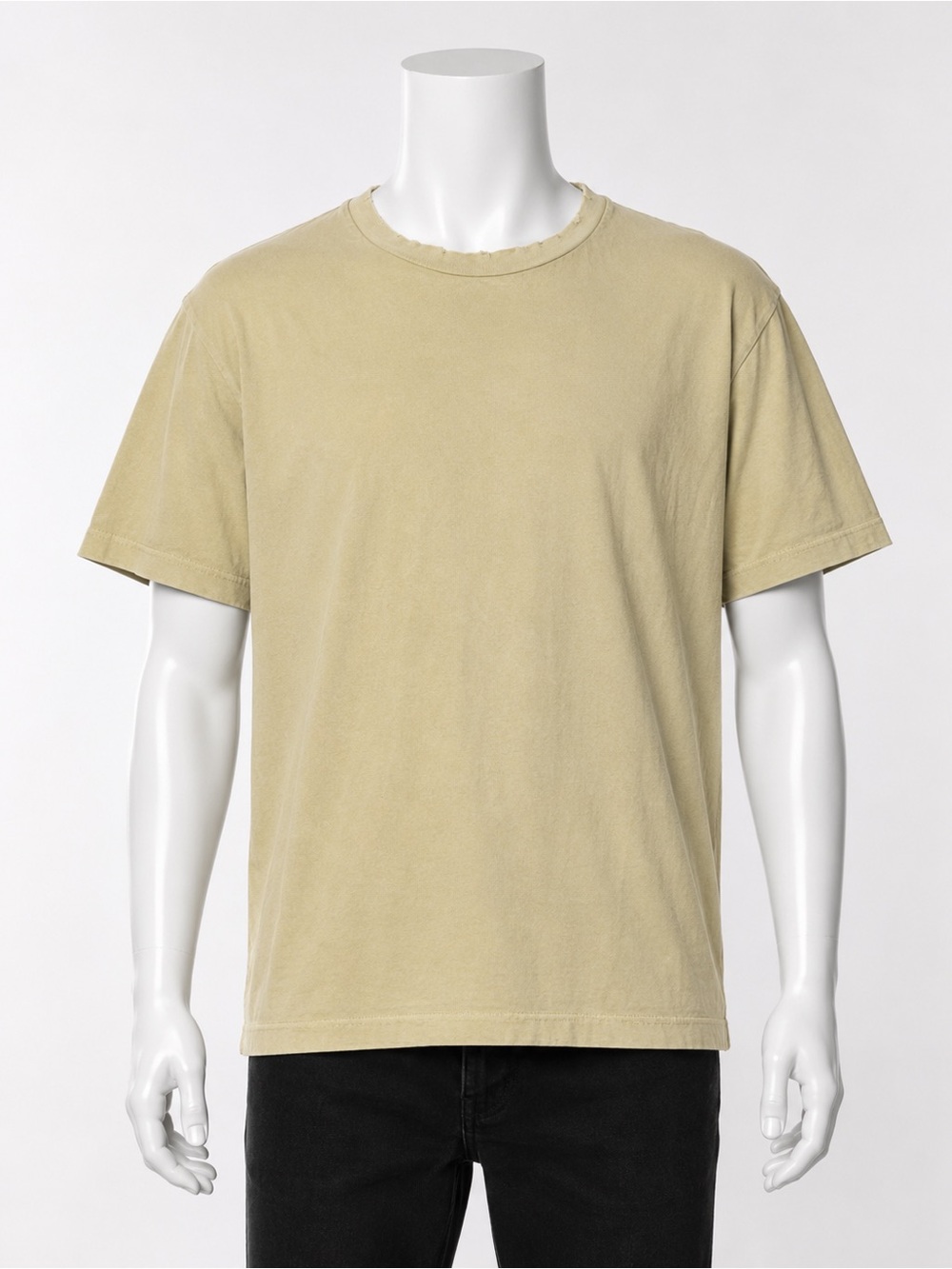 Elwood Distressed Organic Cotton T-shirt Light Yellow